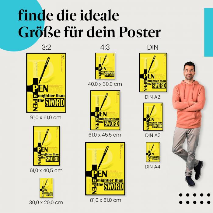 "Die Kraft der Worte" Poster: Sprüche Poster - verschiedene Größen!