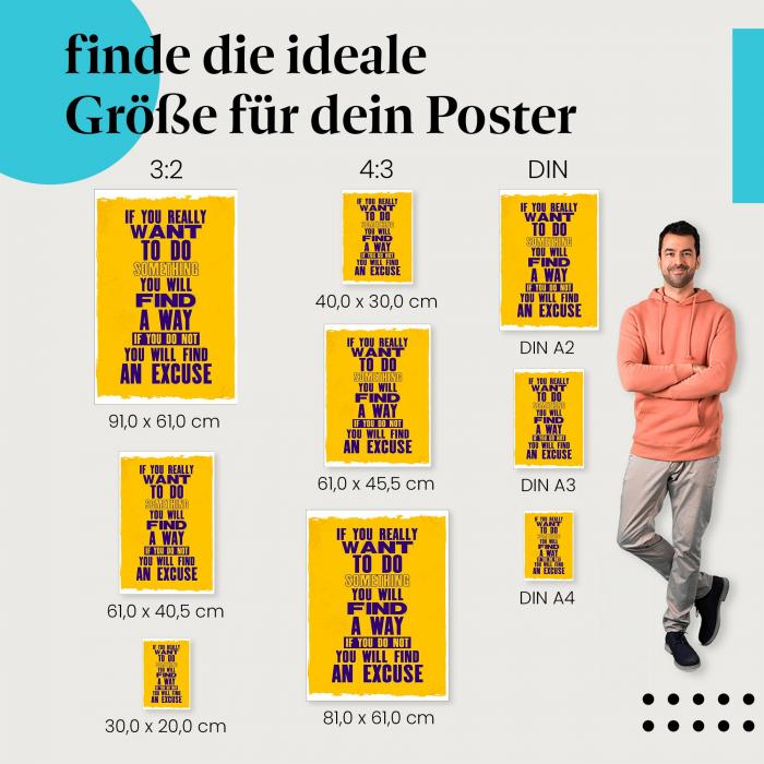 Entscheide dich für deinen Weg: Poster "Finde deinen Weg"