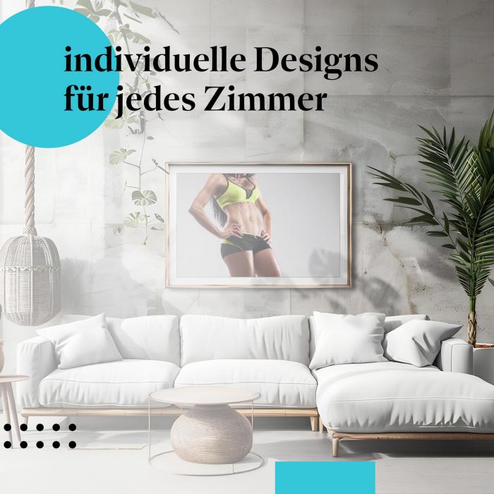 Schlafzimmer Deko: "Fitness" Poster: Motivation & Inspiration - erreichen Sie Ihre Ziele.