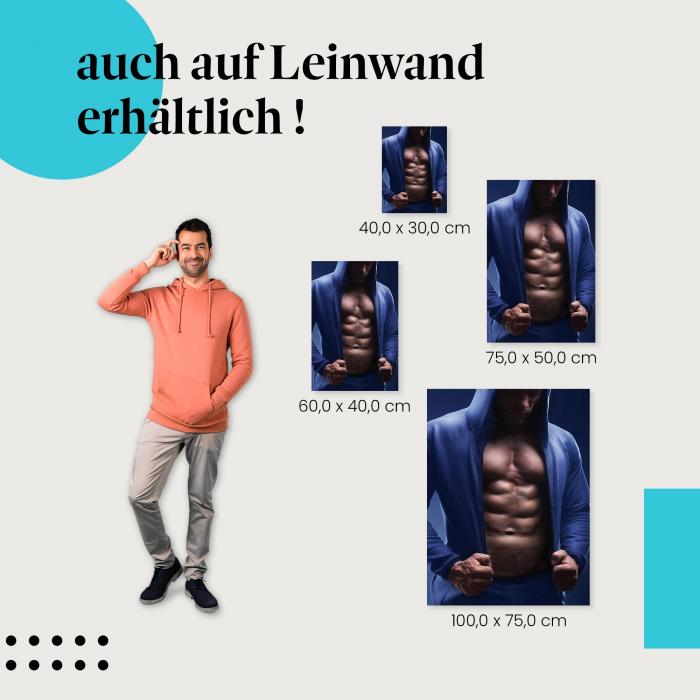 Leinwandbild "Fitness und Muskelaufbau": Motivation & gesunder Lebensstil