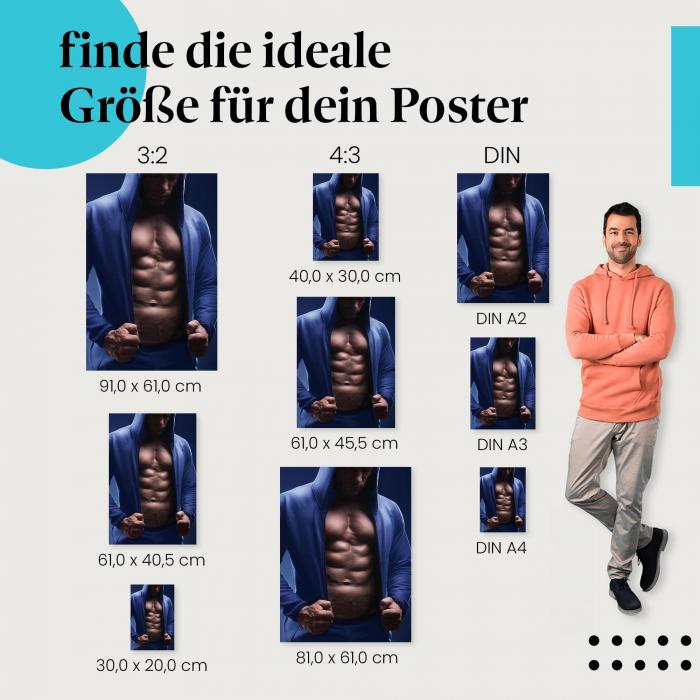 "Fitness und Muskelaufbau": Poster - Muskulatur & Disziplin