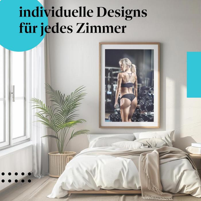 Schlafzimmer Deko: "Fitness" Poster: Inspiration & Motivation für Ihr Training.