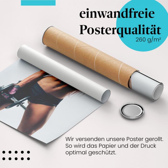 Gerolltes Poster "Fitness" - Sport & Schönheit, sicher verpackt.