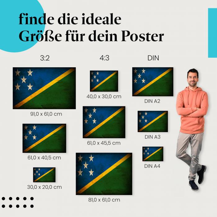 Salomonen Flagge Poster: Verschiedene Größen für deine Wand!