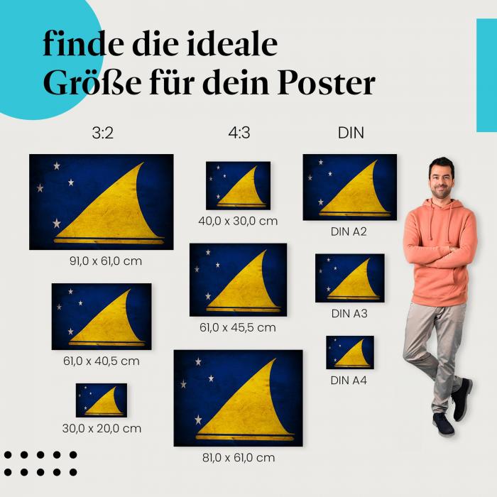 Tokelau Flagge Poster: Poster in verschiedenen Größen erhältlich!