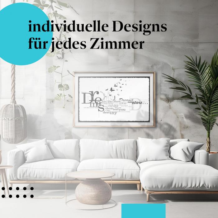 Schlafzimmer Deko: Träume mit "Typografie Poster"