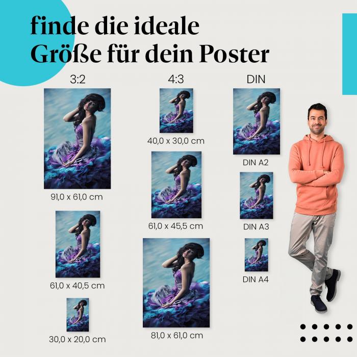 Schöne Frau am Wasser Poster: Sinnliche Fotografie!