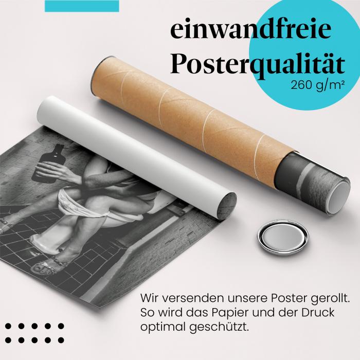 Gerolltes Poster "Humorvolle Szene". Lifestyle & Humor, sicher verpackt.