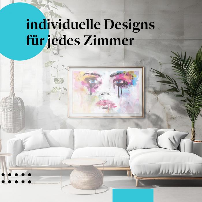 Schlafzimmer Deko: Ausdruck mit "Frauenportrait" Poster