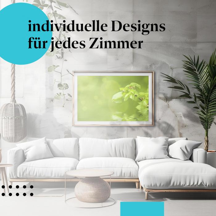 Schlafzimmer Deko: "Frühlingsblätter" Poster: Bringen Sie die frische Energie des Frühlings ins Schlafzimmer.