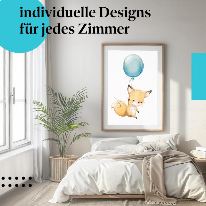 Schlafzimmer Deko: "Fuchs" Poster: Ein Hauch von Abenteuer - perfekt fürs Kinderzimmer.