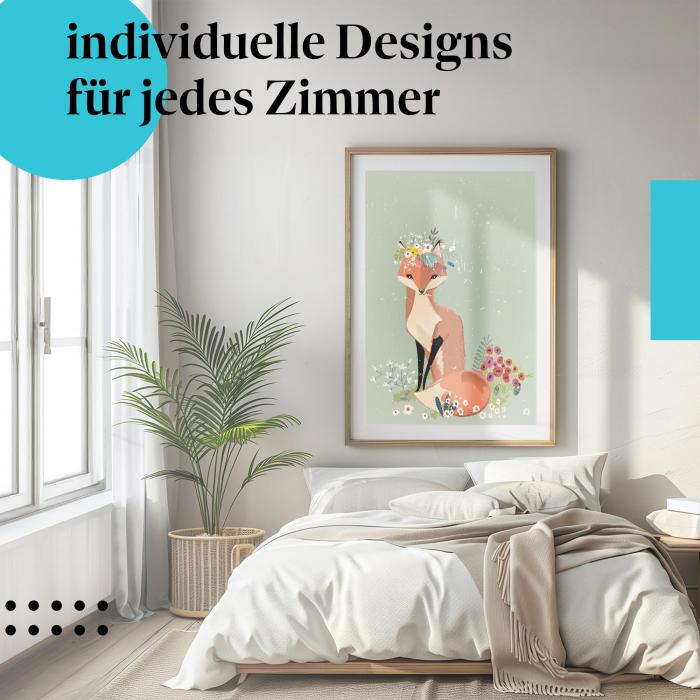 Schlafzimmer Deko: "Fuchs" Poster: Ein Hauch von Wildnis - perfekt fürs Schlafzimmer.