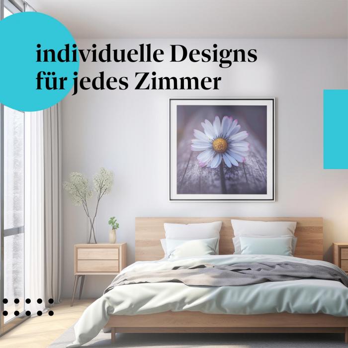 Schlafzimmer Deko: "Gänseblümchen" Poster: Ein Hauch von Frühling - perfekt fürs Schlafzimmer.