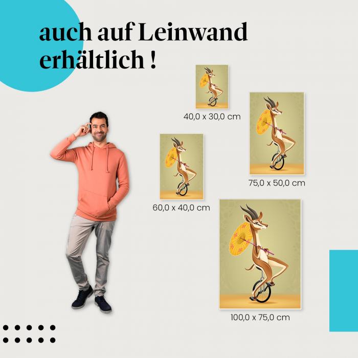 Leinwandbild "Elegante Gazelle": Eleganz & Zirkus