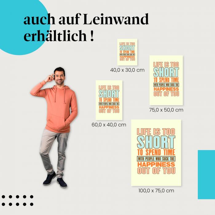 Leinwandbild "Genieße das Leben": Ein Aufruf zu mehr Lebensfreude & Optimismus