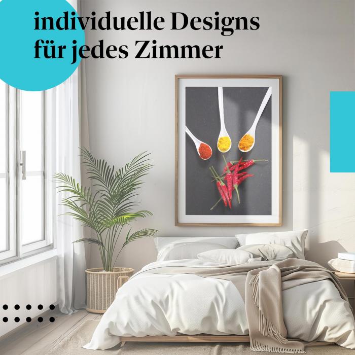 Schlafzimmer Deko: "Gewürze" Poster: Bringen Sie Farbe & Würze in Ihr Schlafzimmer!