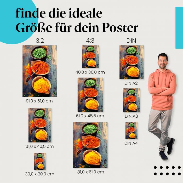 Gewürzpulver & Kräuter Poster: Kulinarik - jetzt Postergröße wählen!