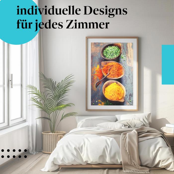 Schlafzimmer Deko: Würze mit "Gewürze & Kräuter" Poster