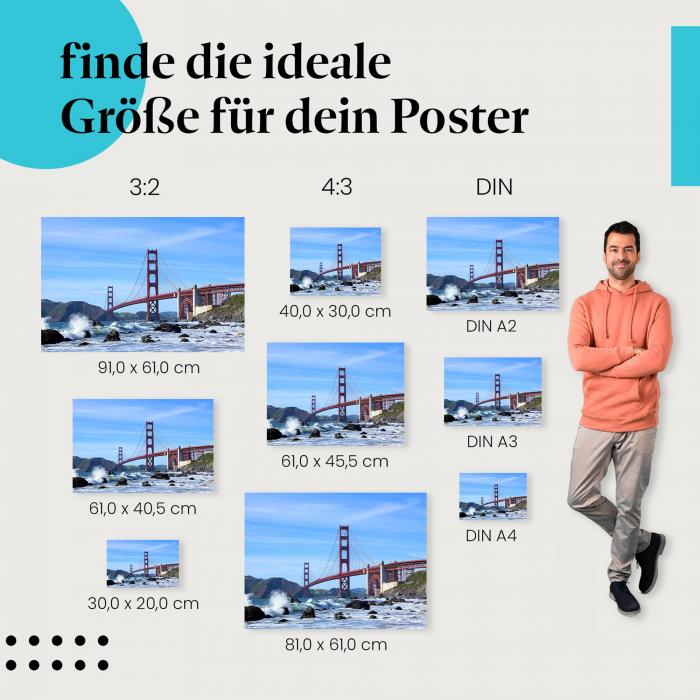 Golden Gate Bridge Poster: San Francisco - jetzt Poster bestellen!