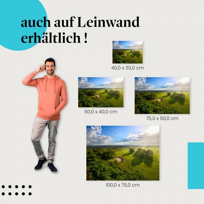 Leinwandbild "Grüne Hügellandschaft": Landschaft & Ruhe