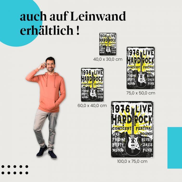 "Live Hardrock Concept Festival" Leinwandbild: verschiedene Größen - für deine persönliche Wandgestaltung!