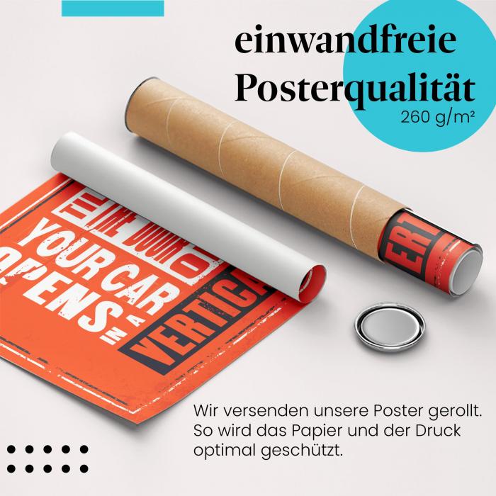 Gerolltes Poster "Harte Arbeit", Erfolg.