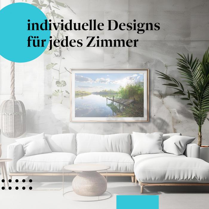 Schlafzimmer Deko: "See & Herbst" Poster: Entspannung & die Schönheit der Natur im Schlafzimmer.