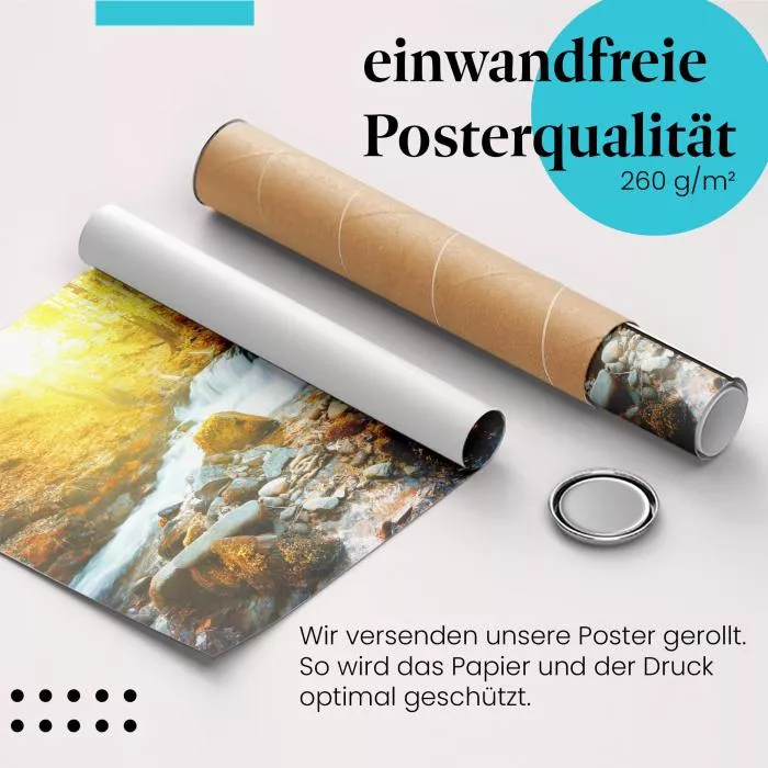 Herbstlicher Wasserfall | Postereck 3063