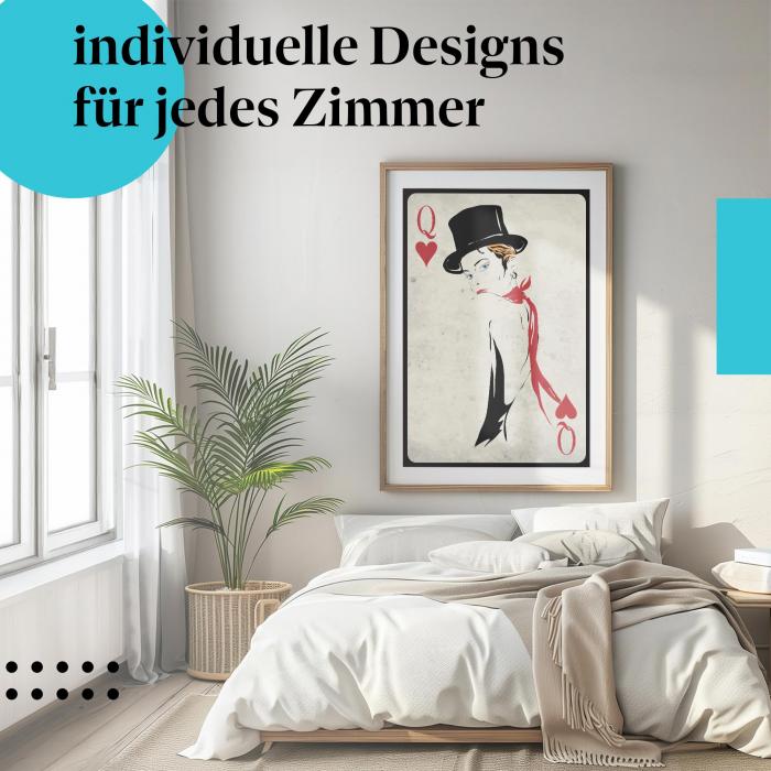 Schlafzimmer Deko: Verführung mit "Herz Dame" Poster