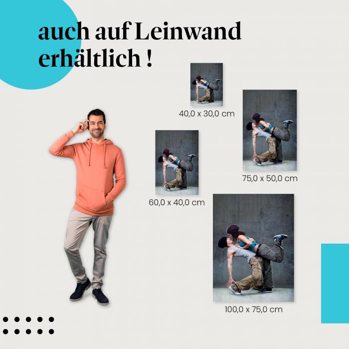 "Hip-Hop Tanz" Leinwand. Ideale Größe, setze stilvolle Akzente in deinem Zuhause!