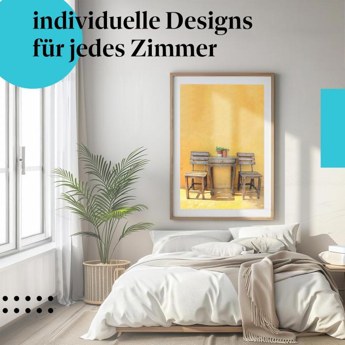 Schlafzimmer Deko: Sonnenschein mit "Sitzecke" Poster