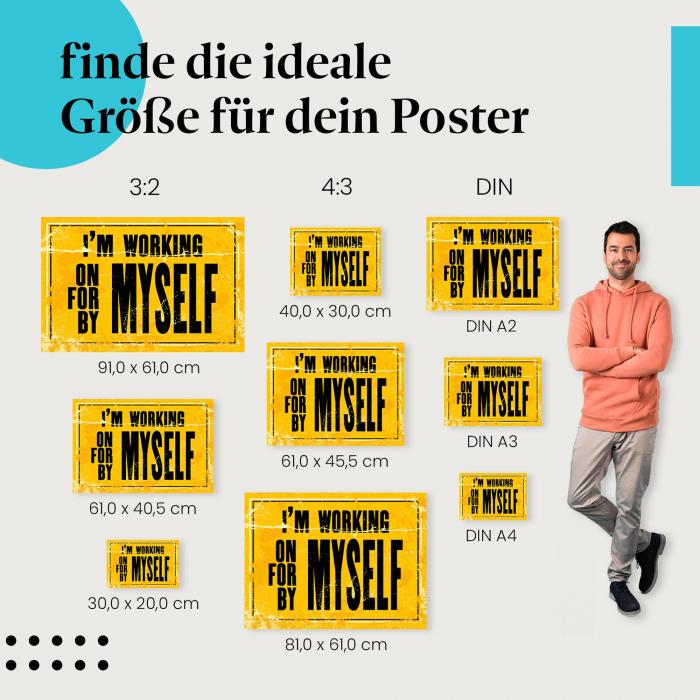 "Ich arbeite an mir selbst": Poster - Selbstentwicklung & Eigeninitiative