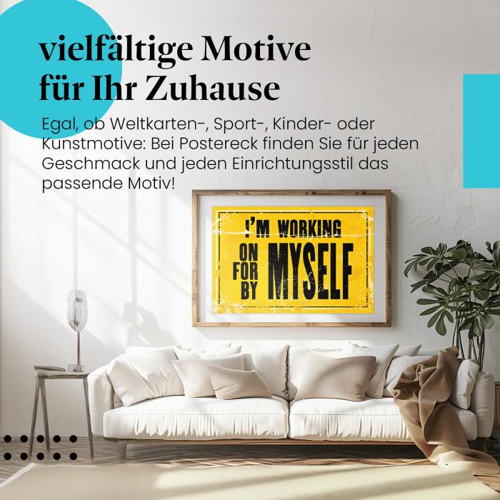 Dieses Leinwandbild erinnert daran, dass persönliches Wachstum aus eigener Kraft kommt und versprüht Motivation.