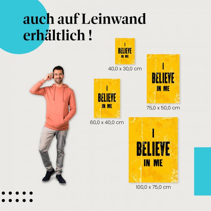 Leinwandbild "Ich glaube an mich": Motivation & Inspiration