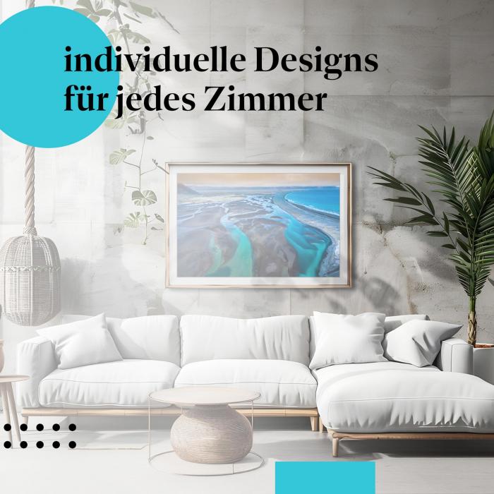 Schlafzimmer Deko: "Island" Poster: Faszinierende Landschaft - perfekt für Naturliebhaber.