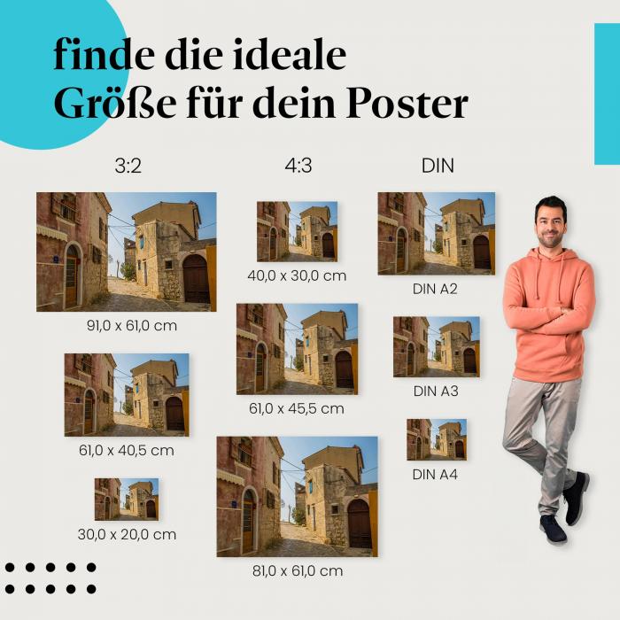 Gasse in Istrien Poster: Kroatisches Flair - jetzt Poster bestellen!