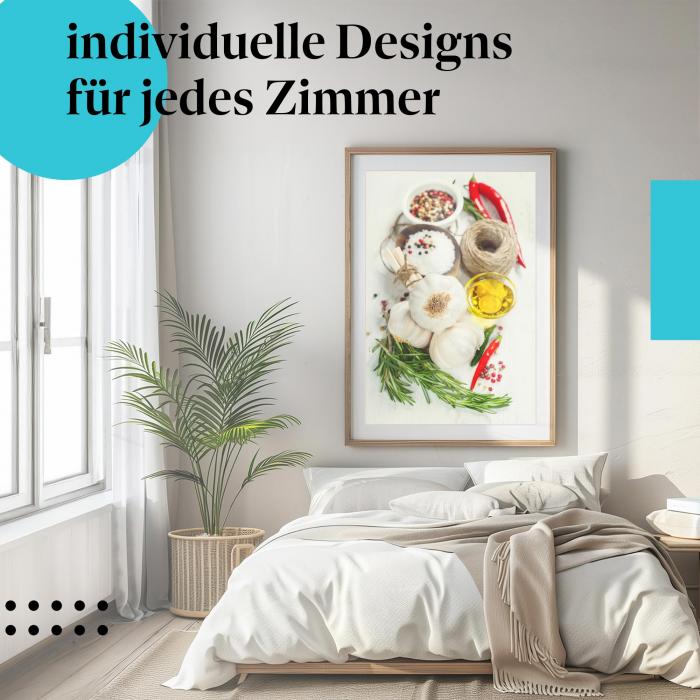 Schlafzimmer Deko: Italienische Aromen mit "Zutaten" Poster