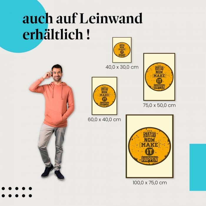 Leinwandbild "Jetzt starten": Ziele & Motivation