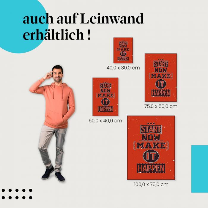 Leinwandbild "Jetzt starten": Ziele & Motivation