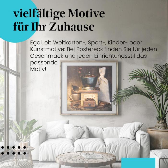 Kaffeegenuss: Poster "Aromatischer Kaffee" - Deko für die Küche.