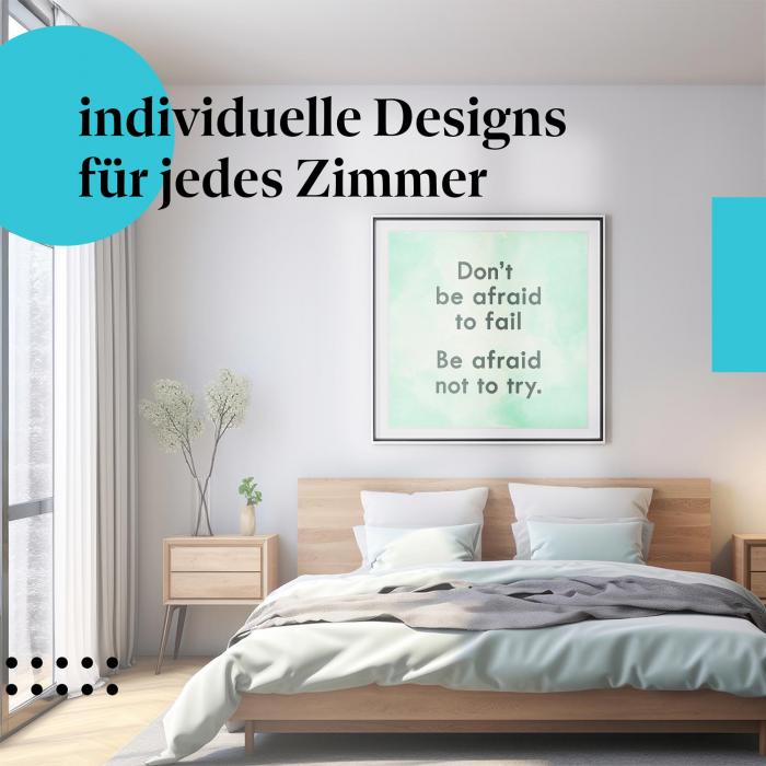 "Mut zum Ausprobieren": Kunstdruck - Inspiration für neue Herausforderungen im Leben.