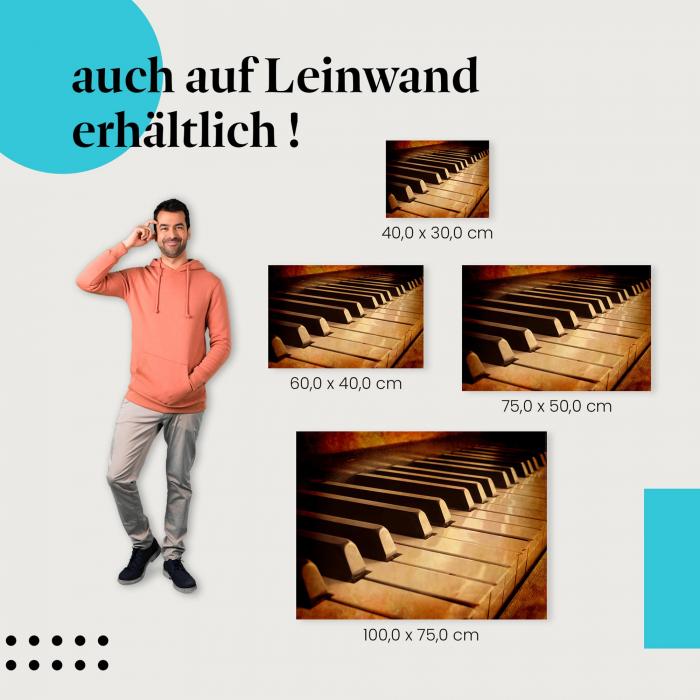 "Klavier" Leinwandbild. Ideale Größe, setze stilvolle Akzente mit Kunst!