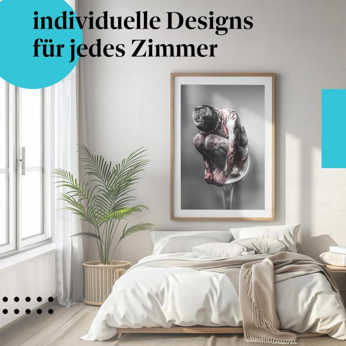 Schlafzimmer Deko: "Körperkunst" Poster: Ausdrucksstark & emotional - ein Hingucker.