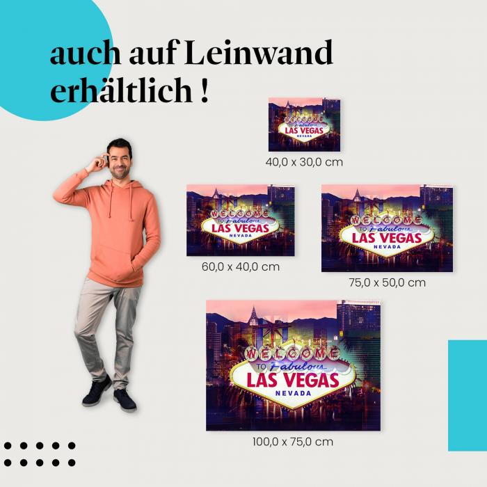 "Willkommen in Las Vegas" Leinwandbild: Ein Muss für Las Vegas Fans