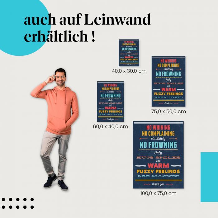 Leinwandbild "Gute Laune Zone": Ein humorvolles Motiv für gute Laune