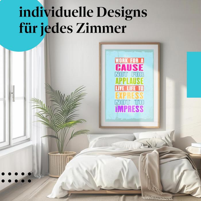 Motivationsposter: "Lebe authentisch" - Zitat & Inspiration