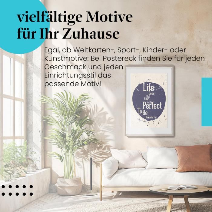 "Unperfekt & Wundervoll": Typo-Poster - Inspiration & Lebensfreude!