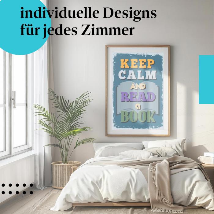 Schlafzimmer Deko: Entspannung mit "Lesen" Poster