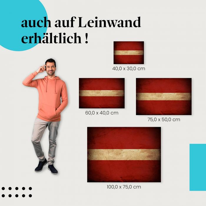 "Lettland Flagge" Leinwand. Finde die ideale Größe und setze Akzente mit Kunst!