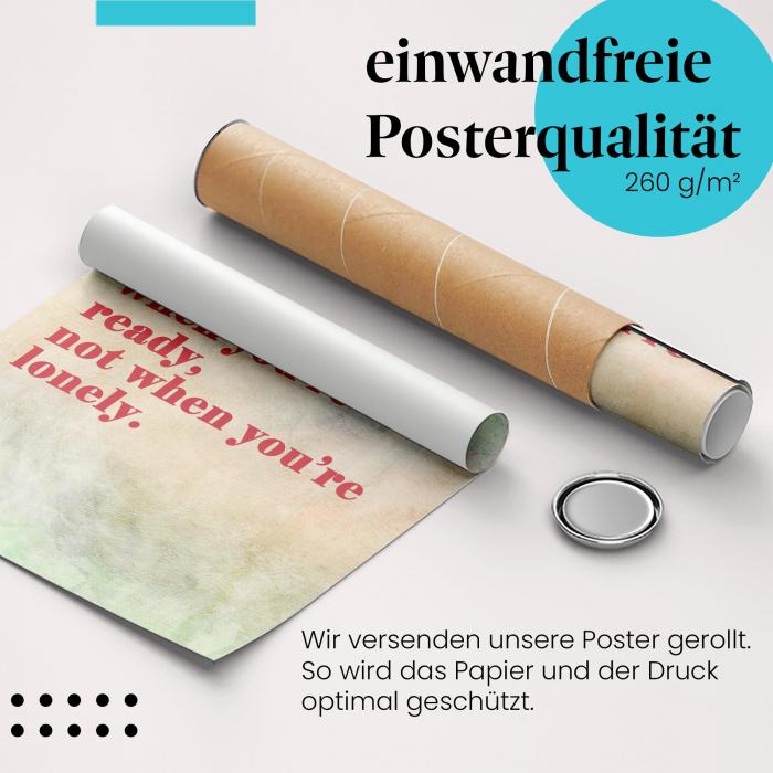 Gerolltes Poster "Wahre Liebe" - Beziehungsrat, sicher verpackt.